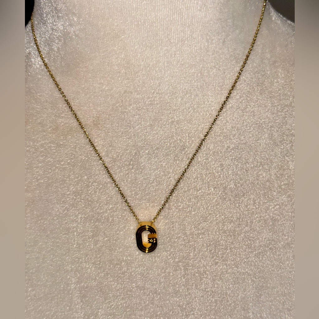 Nwt Maje Gold Initial Pendant Necklace G Casual Feminine Classic Personalized 50$